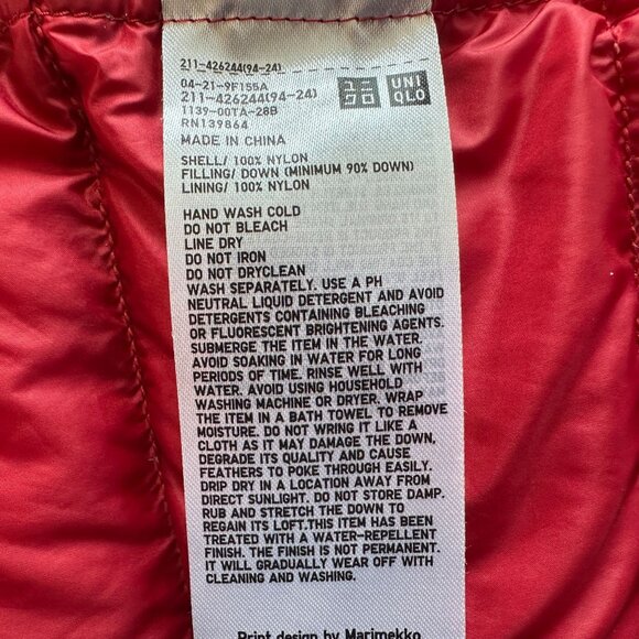 MARIMEKKO x Uniqlo Women’s Multicolor Circle Ultra Light Puffer Hooded Jacket - Picture 10 of 11